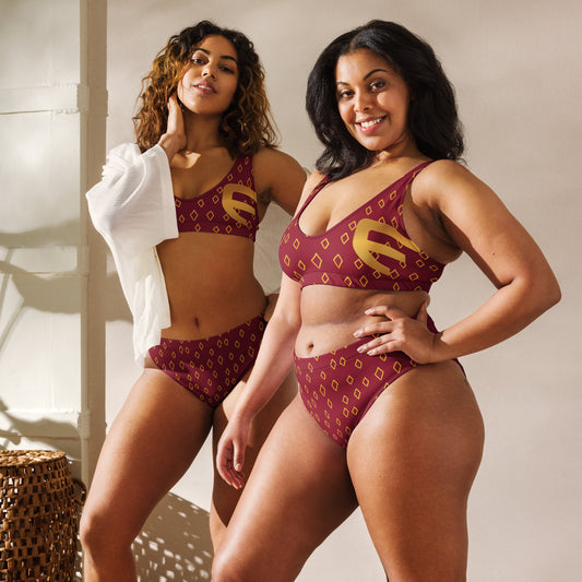 Logo Recycled high-waisted bikini