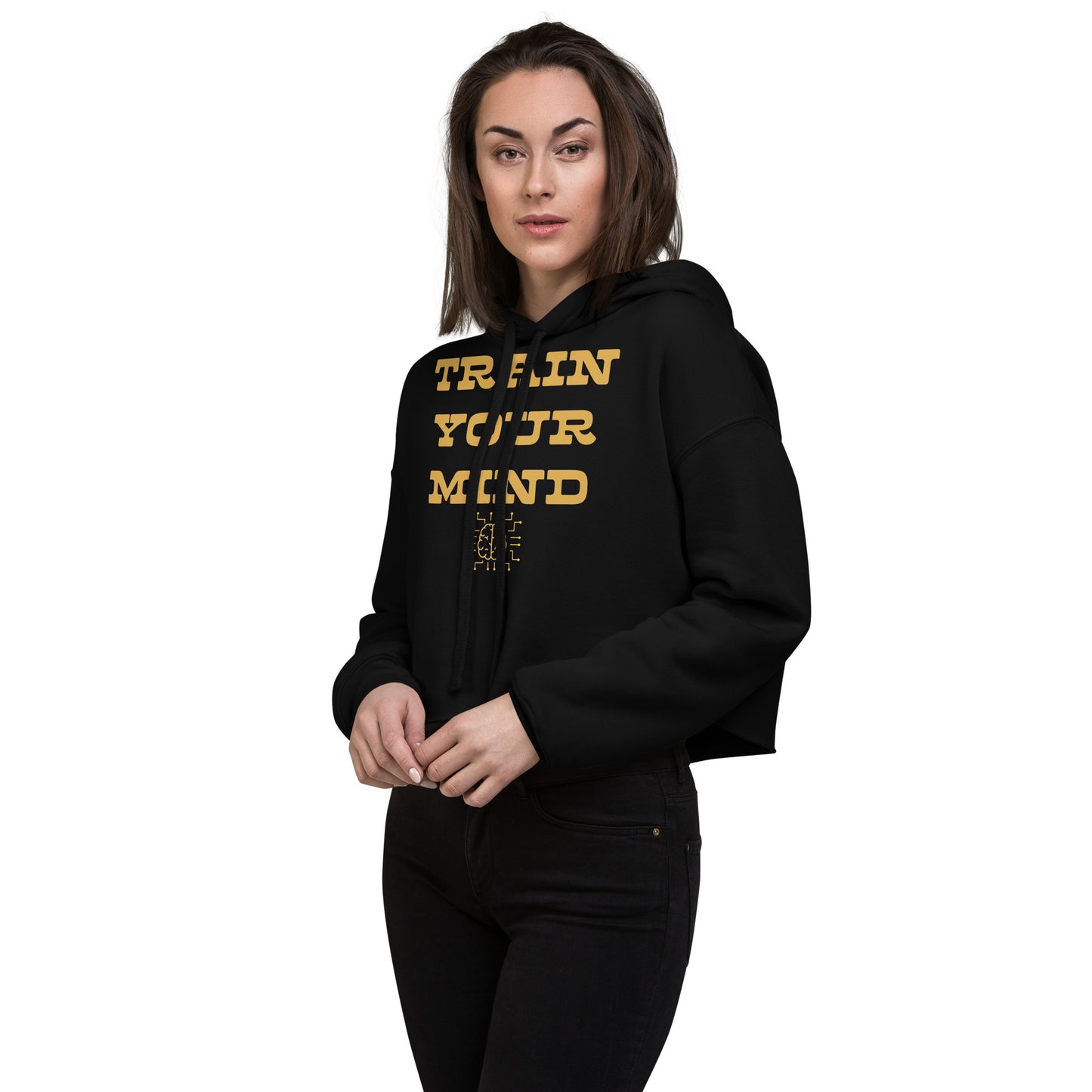Train Your Mind Crop Hoodie