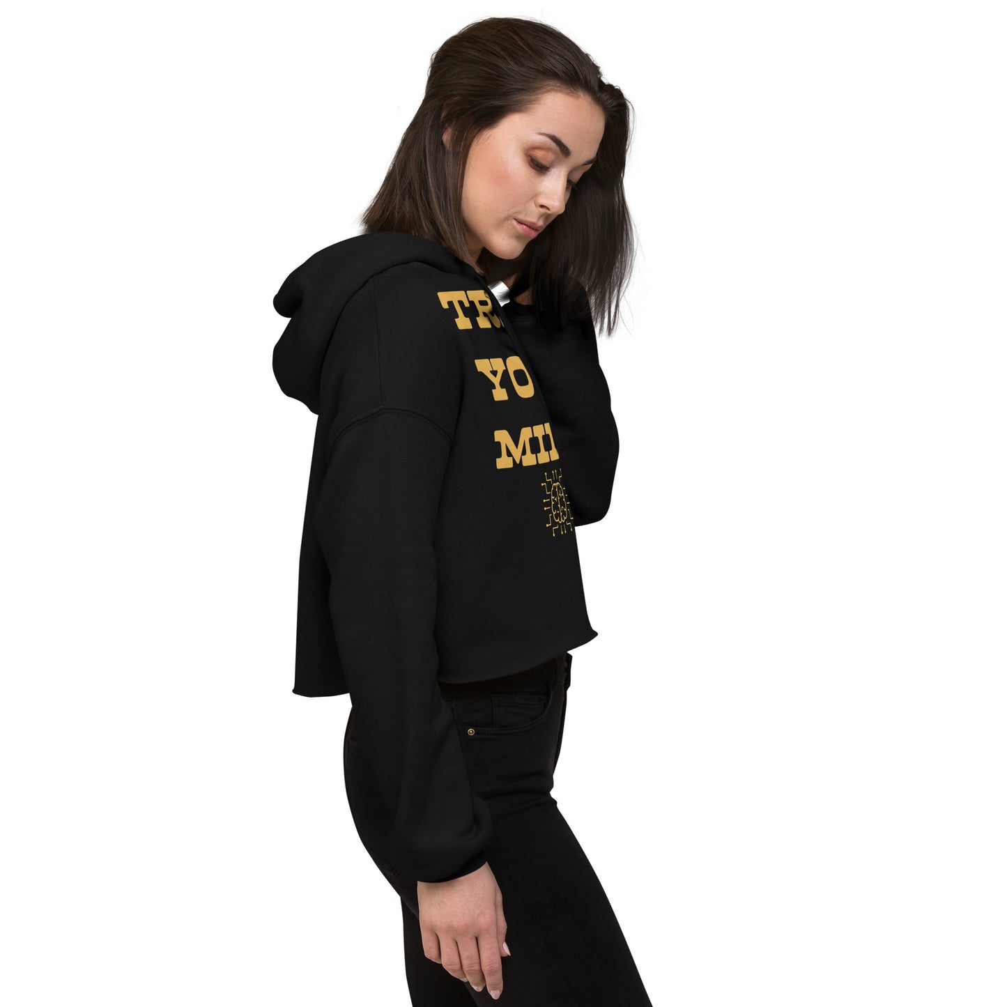 Train Your Mind Crop Hoodie