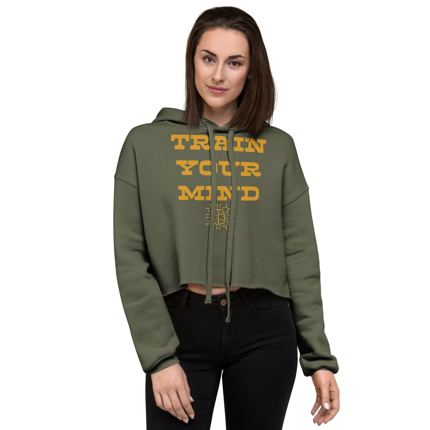 Train Your Mind Crop Hoodie