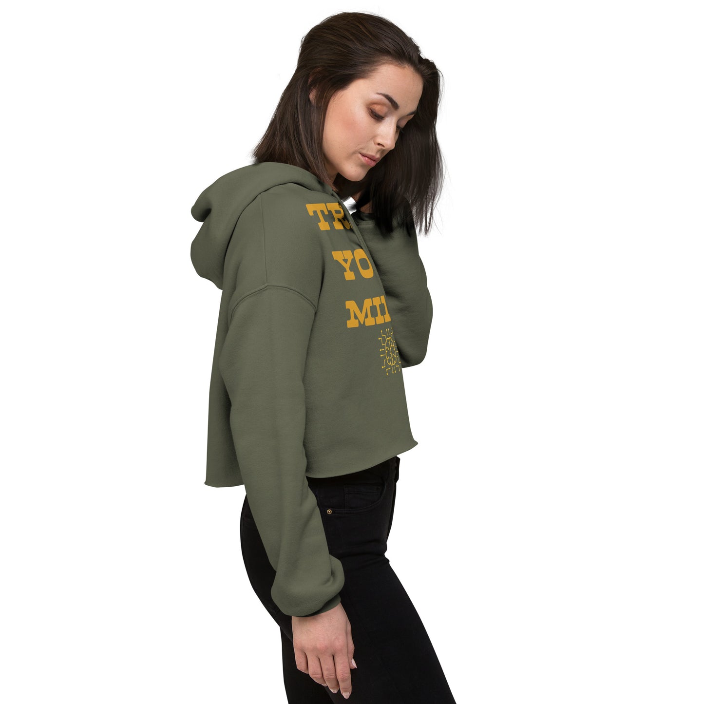 Train Your Mind Crop Hoodie