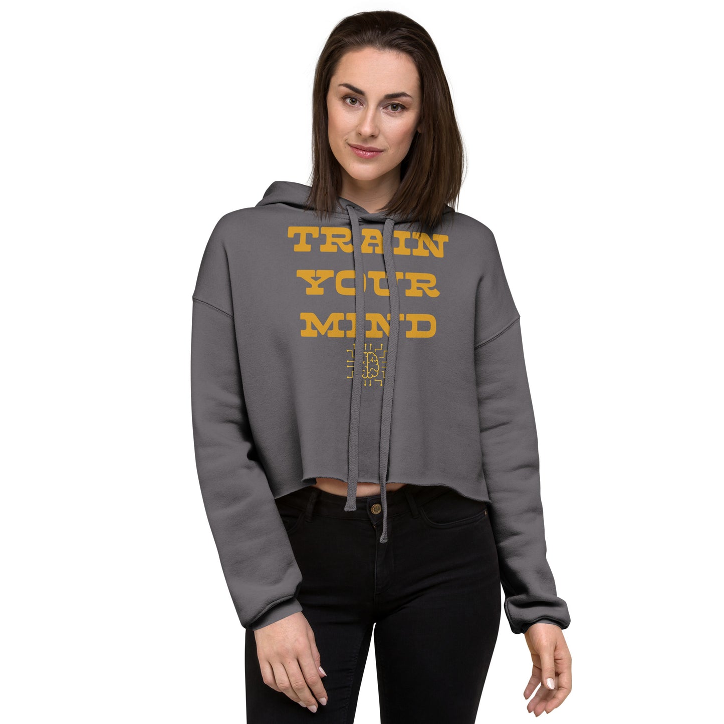 Train Your Mind Crop Hoodie