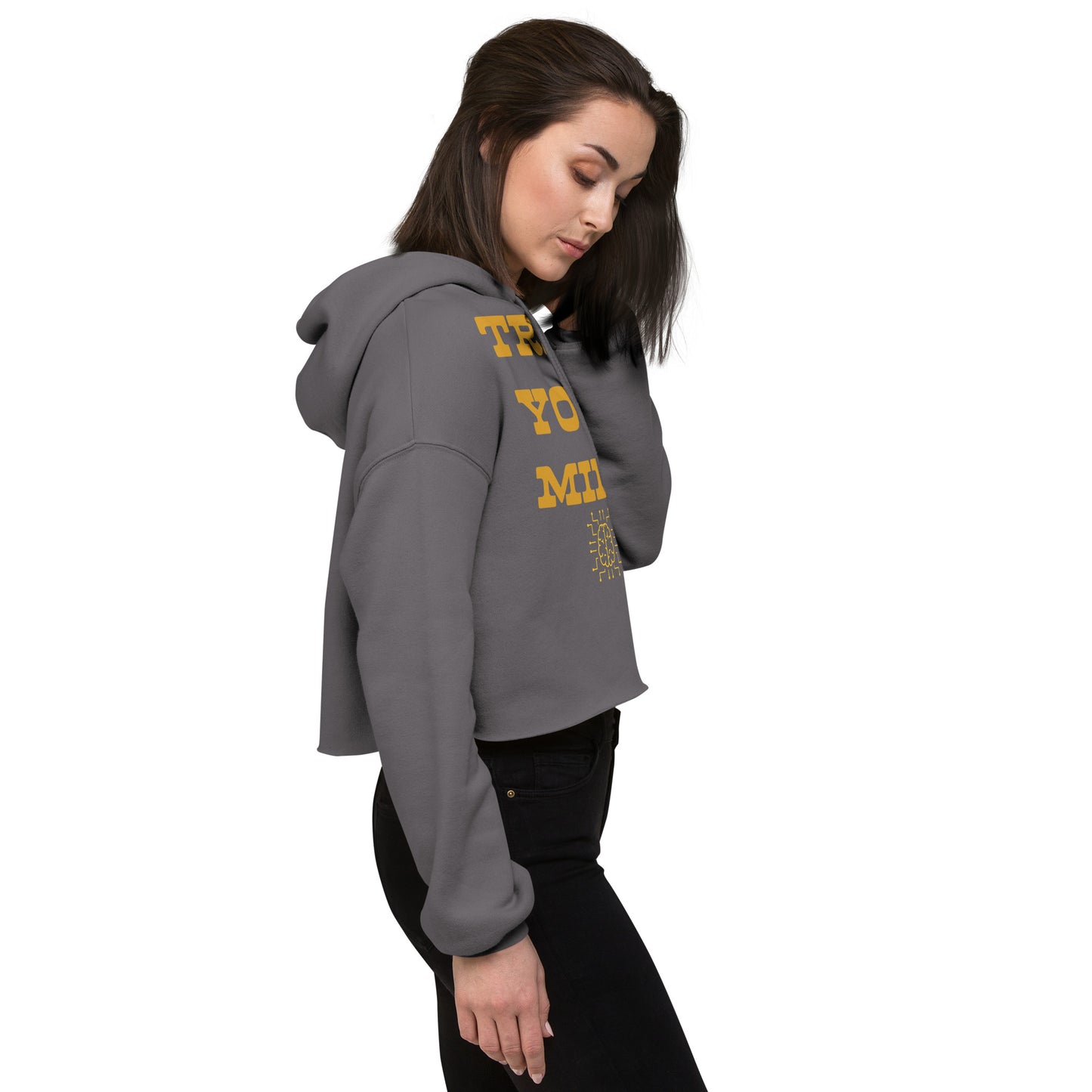Train Your Mind Crop Hoodie