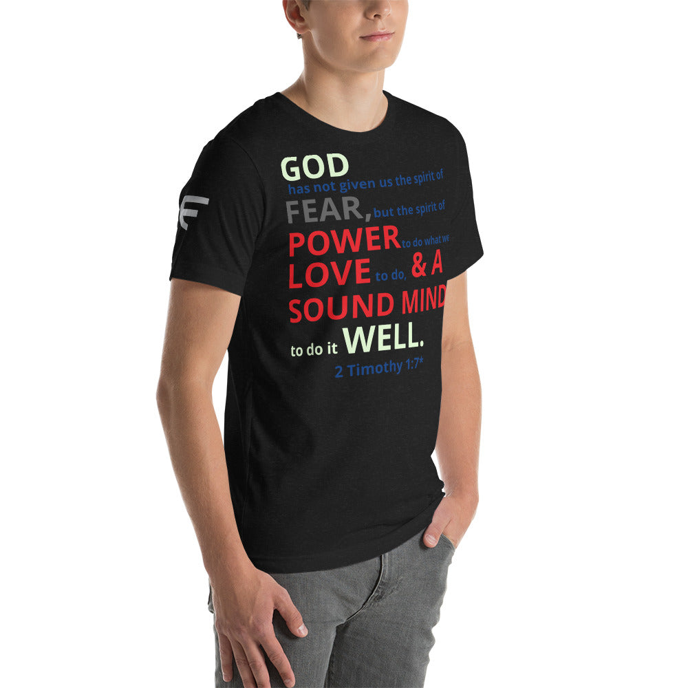 2 Timothy 1:7 Short-Sleeve Unisex T-Shirt