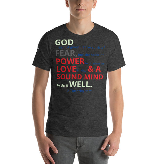 2 Timothy 1:7 Short-Sleeve Unisex T-Shirt