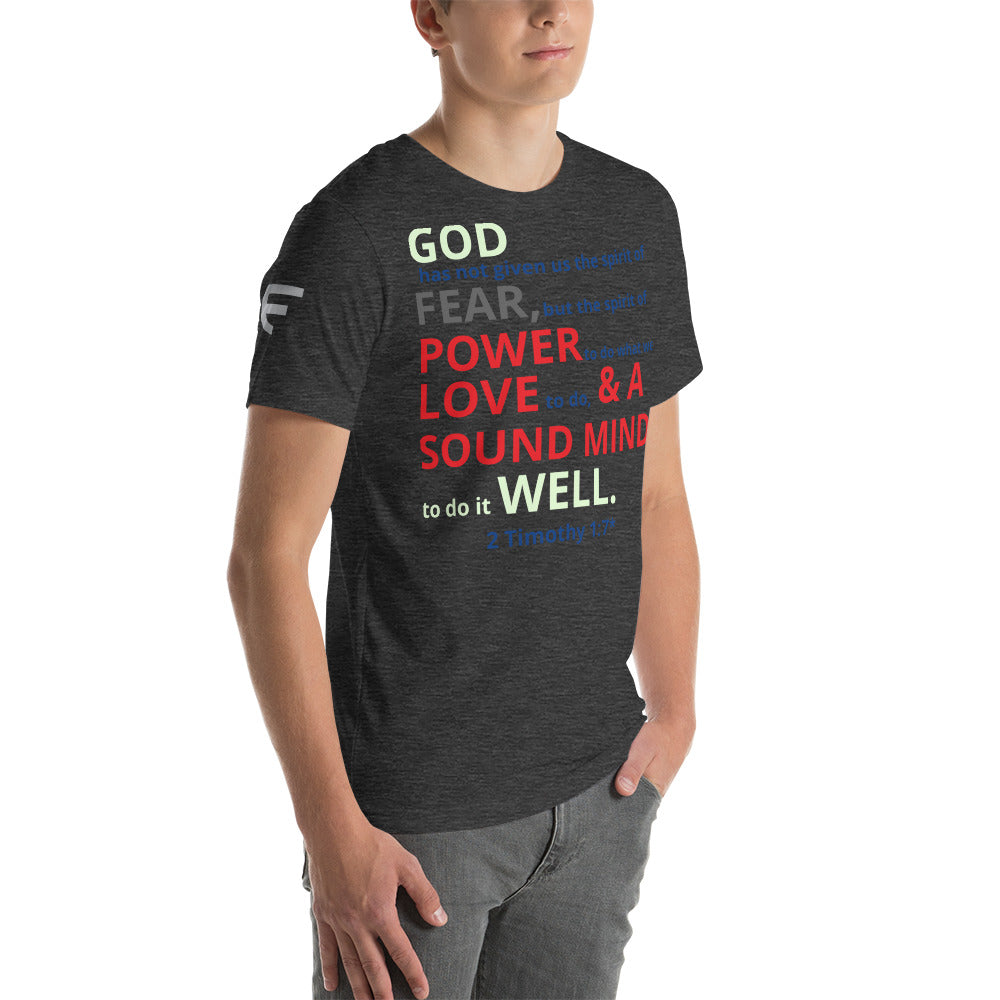 2 Timothy 1:7 Short-Sleeve Unisex T-Shirt
